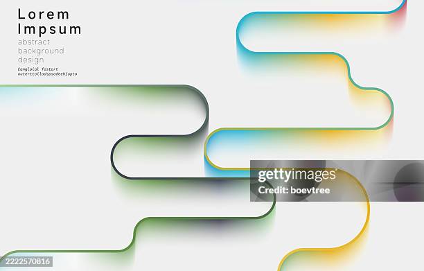 abstract gradient shadow line poster cover background - squiggle line stock illustrations