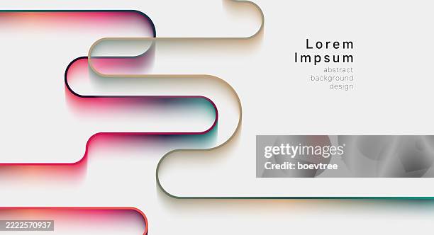 illustrazioni stock, clip art, cartoni animati e icone di tendenza di sfondo astratto della copertina del design della linea al neon 3d - prospettiva lineare