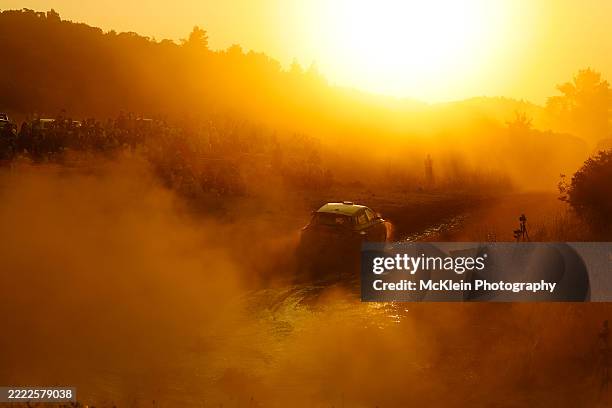 Oliver Solberg of Sweden and Printsport, competes in his Toyota GR Yaris Rally2 during Day 2 of WRC Acropolis Rally Greece, Round 5 of the 2025 FIA...