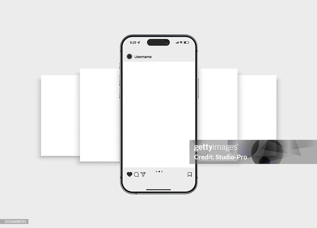 Social network post mockup template