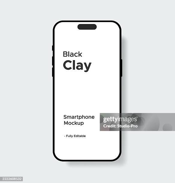 illustrazioni stock, clip art, cartoni animati e icone di tendenza di mockup per smartphone simile al vettore del modello per iphone - brand name smart phone