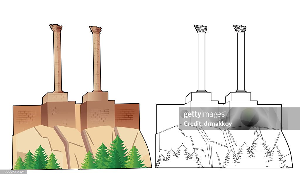 Urfa Castle Coloring Illustration