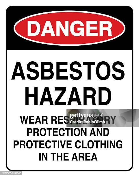 asbestos hazard sign - hazard sign stock illustrations