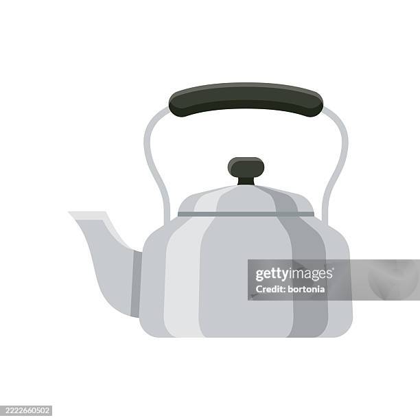 matcha tea kettle icon - kettle stock illustrations