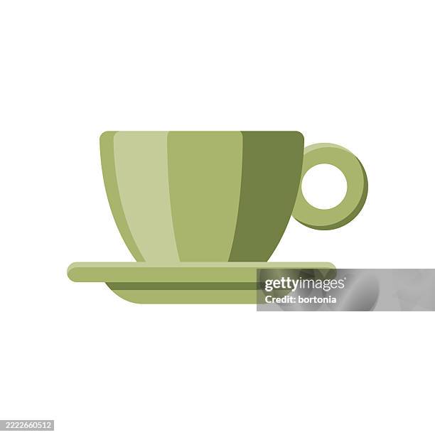 cup of matcha tea icon - making tea stock illustrations