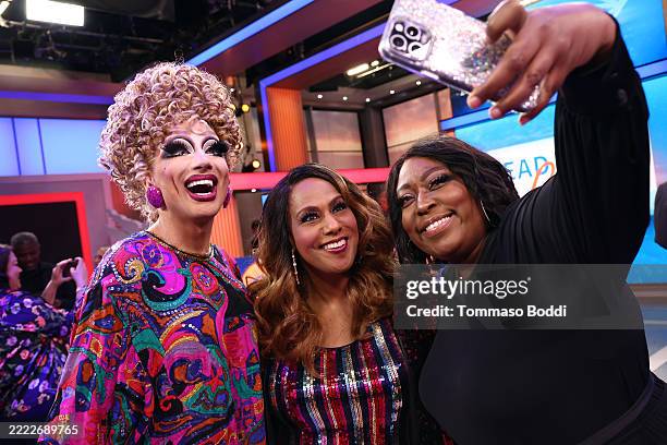 Bianca Del Rio, Jennifer Holliday, and Loni Love pose during Project Angel Food's Lead With Love 6 - A Fundraising Special at KTLA 5 on June 28, 2025...