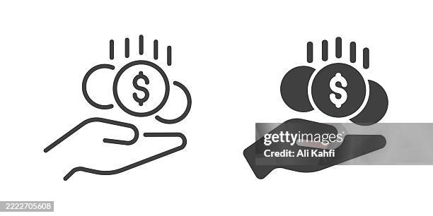 business center thin line and glyph solid icon. editable stroke and perfect pixel isolated on transparent background - target market stock illustrations