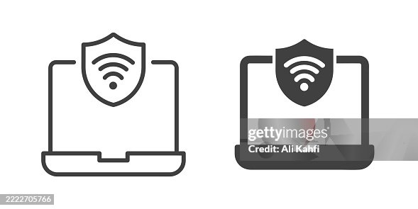 Internet Connection thin line and glyph solid icon. Editable stroke and perfect pixel isolated on transparent background Internet Connection thin line and glyph solid icon. Editable stroke and perfect pixel isolated on transparent background