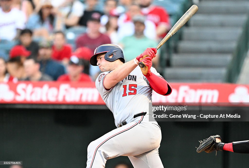 Nationals Riley Adams Riley Adams of the Washington Nationals hits a single in inning... News ...