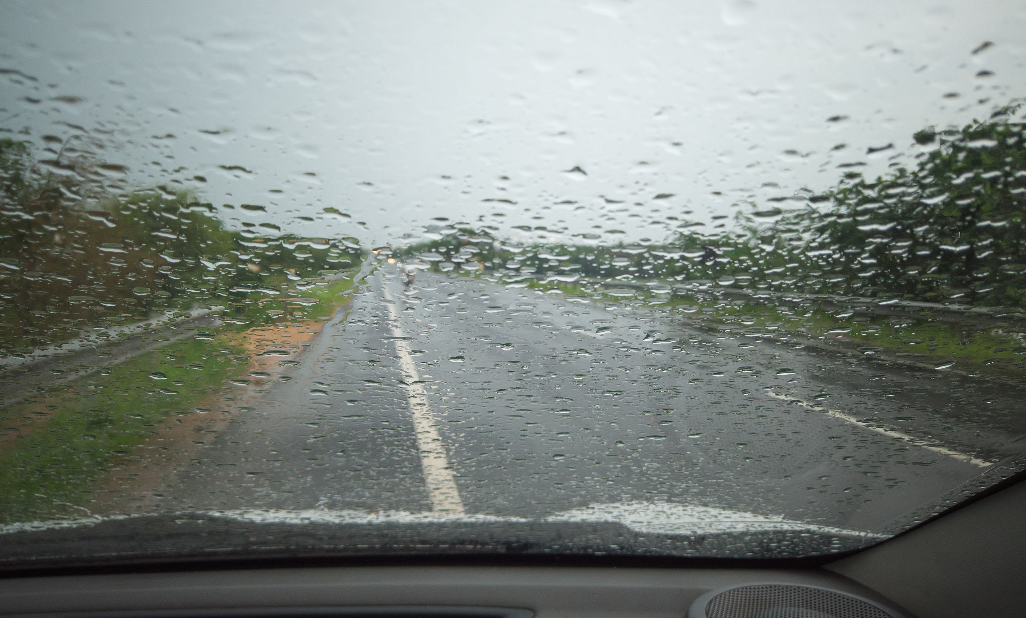 rainy car