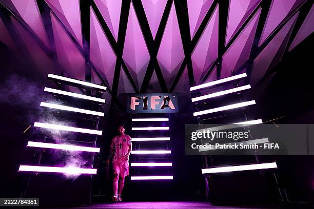Lionel Messi of Inter Miami CF is introduced in the tunnel before playing in the FIFA Club World Cup 2025 round of 16 match between Paris...