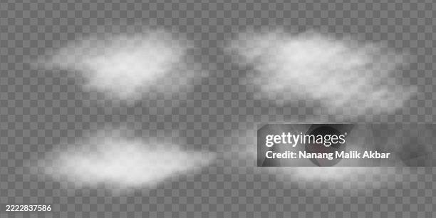 white smoke or clouds with transparent background - powder explosion stock illustrations