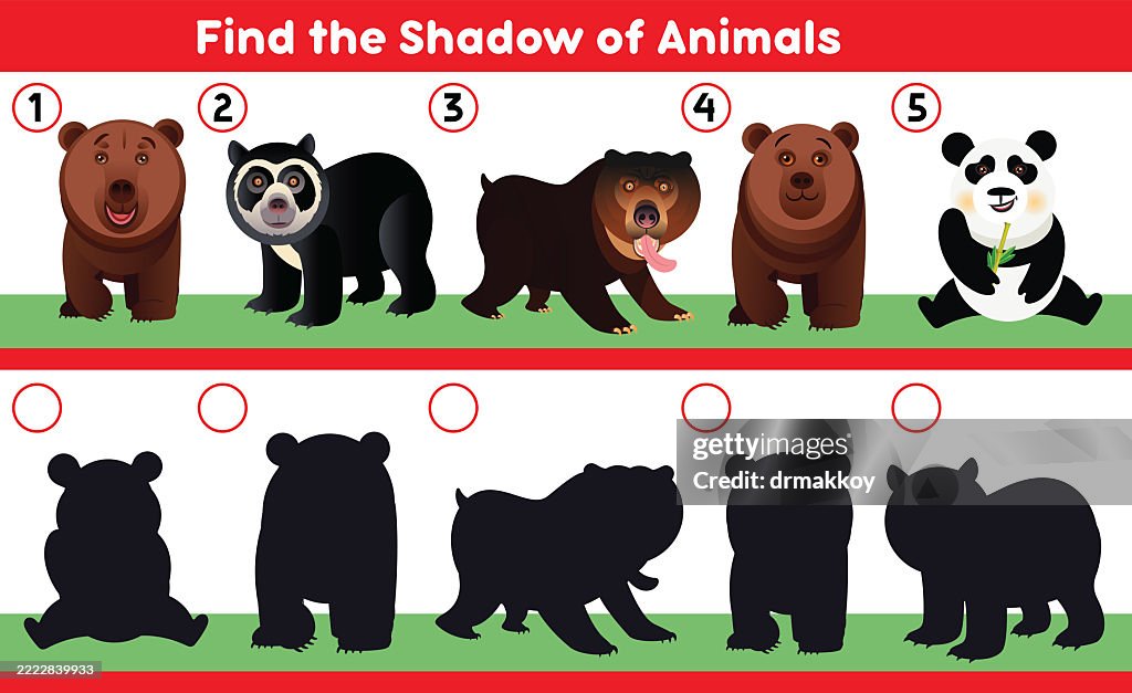 Rompecabezas de sombras para niños – Osos