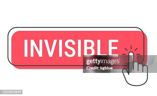 Click Hidden Invisible Click Button With Hand Cursor On White Background High-Res ...