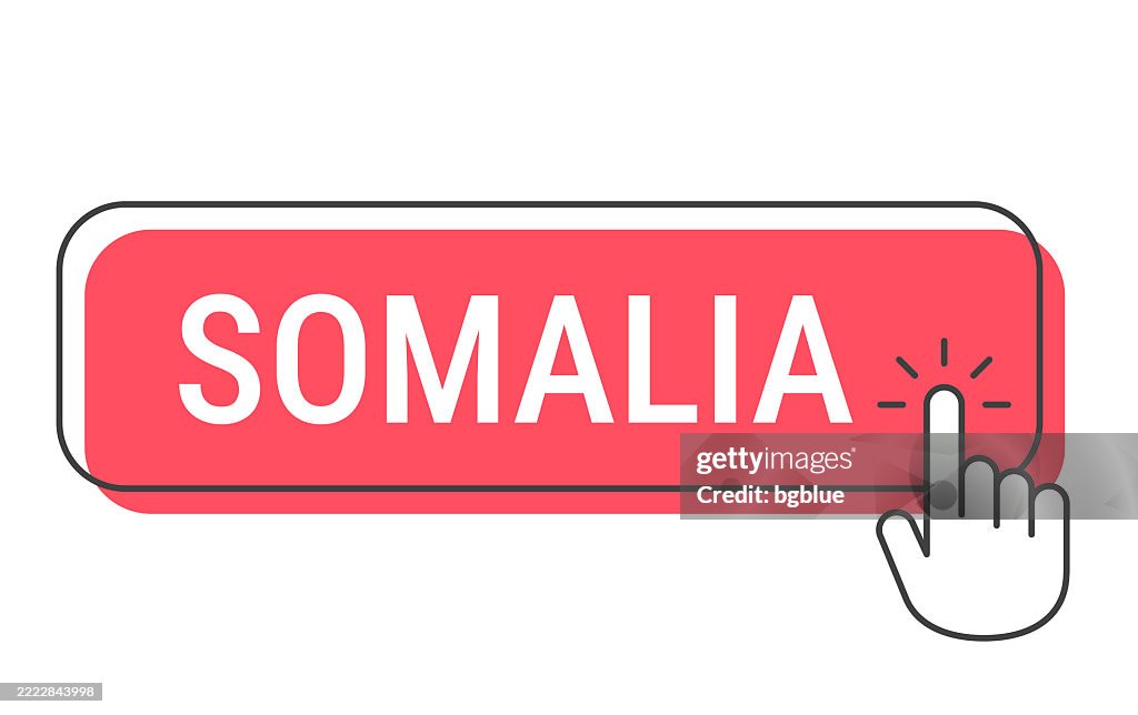 Somalia - Click button with hand cursor on white background