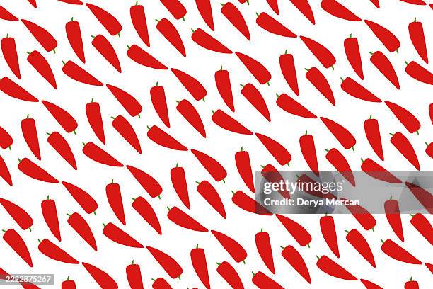 pepper pattern vector, wallpaper free space for text.background. stock illustration - paprika isolated stock illustrations