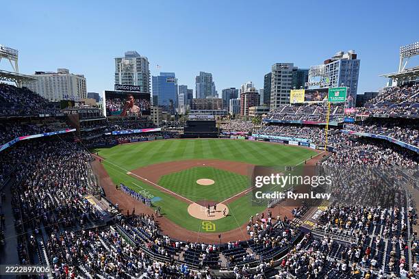 General view of Petco Park prior to the game between the Texas Rangers and the San Diego Padres at Petco Park on Friday, July 4, 2025 in San Diego,...