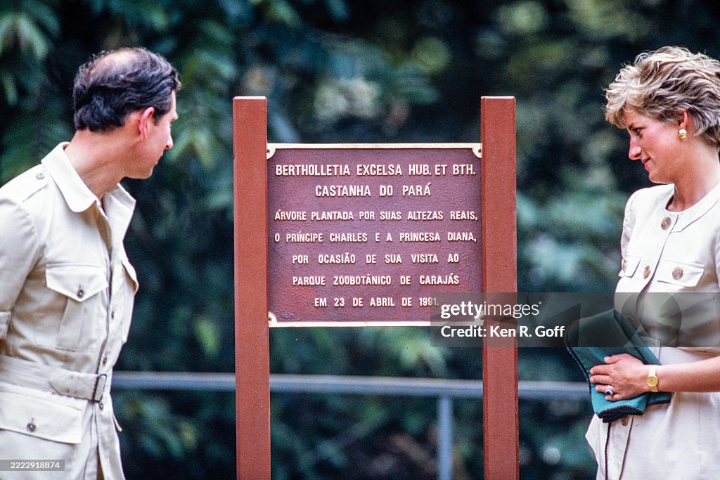 Prince Charles, Prince of Wales and Princess Diana On a Tour to Brazil