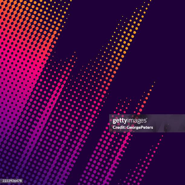 slanted halftone bar graph moving up - process chart diagonal stock illustrations