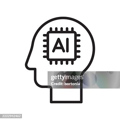 Editable Stroke Artificial Intelligence AI Icon Editable Stroke Artificial Intelligence AI Icon