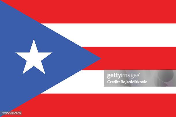 puerto rico flag. vector - puerto rico stock illustrations
