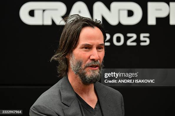 Paddock Actor Canadian actor Keanu Reeves in the paddock during the third practice ...