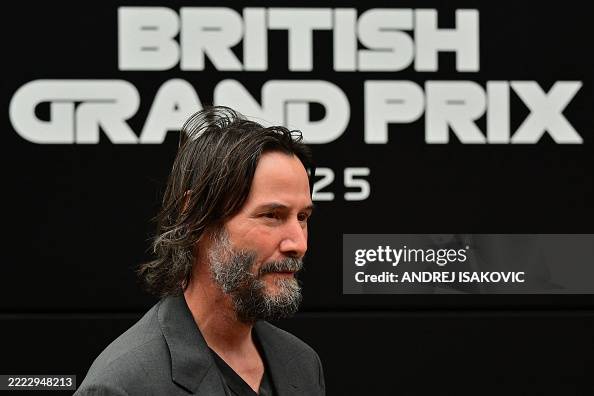 Paddock Actor Canadian actor Keanu Reeves in the paddock during the third practice ...