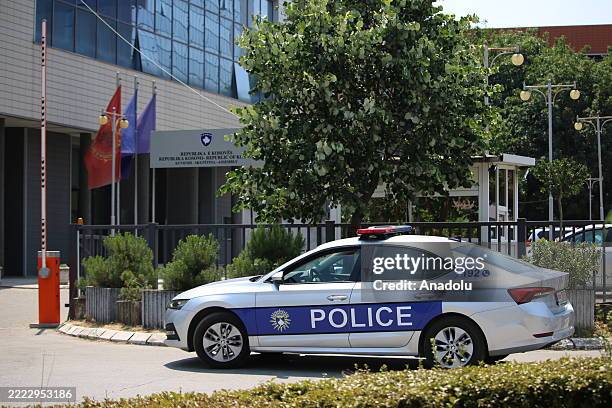 Police evacuate members of Kosovo Parliament after bomb alert in Pristina, Kosovo on July 05, 2025.
