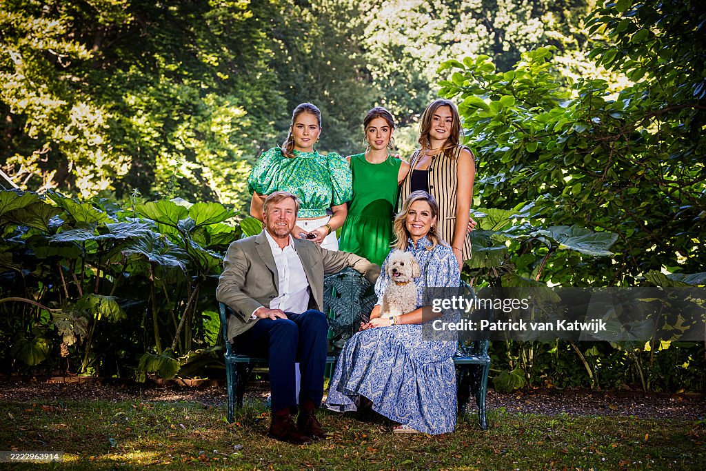 Dutch Royal Family Attends Summer Photo Session At Huis Ten Bosch Palace