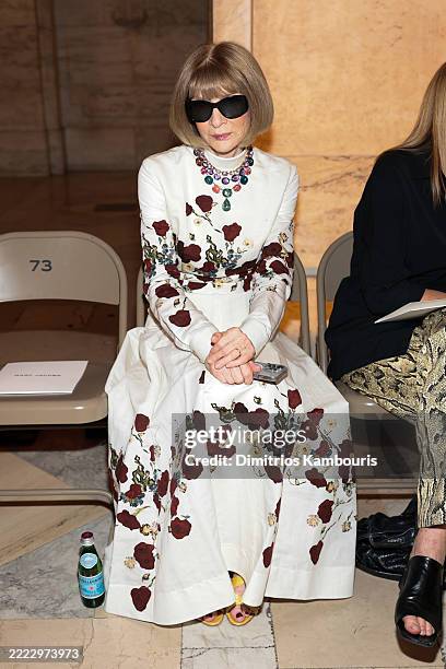 Anna Wintour sits front row during the Marc Jacobs 2026 Runway Show at New York Public Library on June 30, 2025 in New York City.