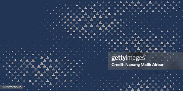 colorful halftone gradient pattern for winter background design - triangle shape stock illustrations
