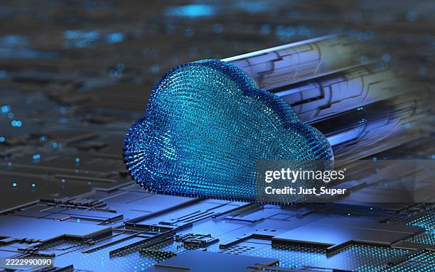 cloud computing artificial intelligence data center multi cloud hybrid cloud information storage cyber security encryption edge computing data lake - devops stock pictures, royalty-free photos & images