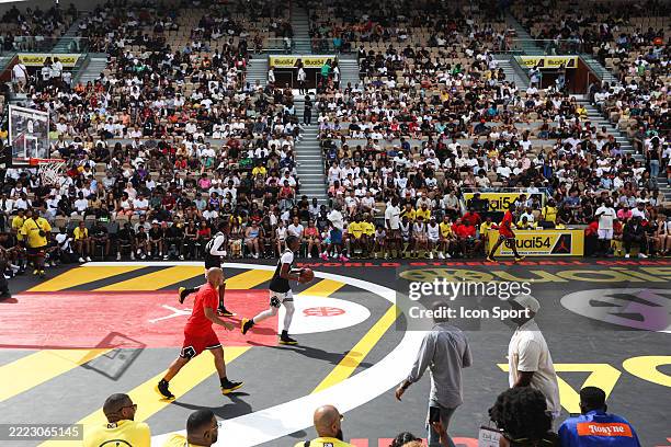 General view of stadium Suzanne Lenglen of Roland Garros during Quai 54 during the Quai 54 - Streetball Tournament at Roland Garros on July 5, 2025...