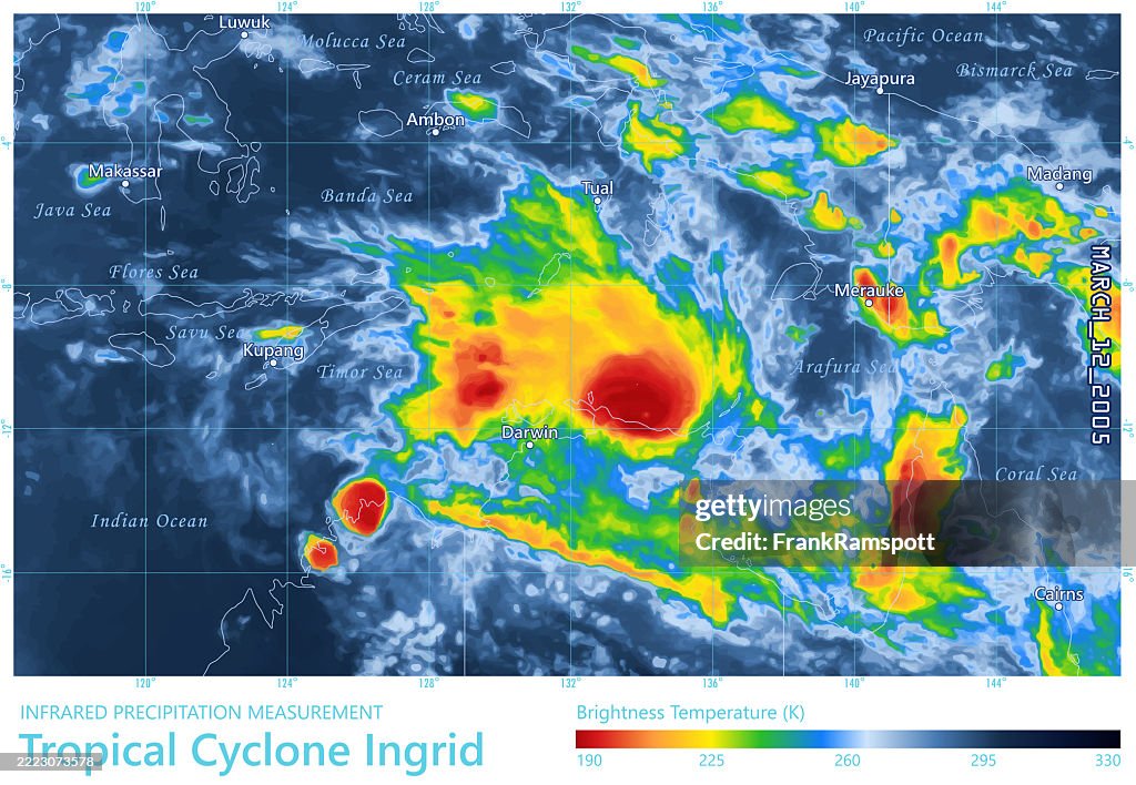 Cyclone Ingrid 20050312 Precipitation Map Northern Australia