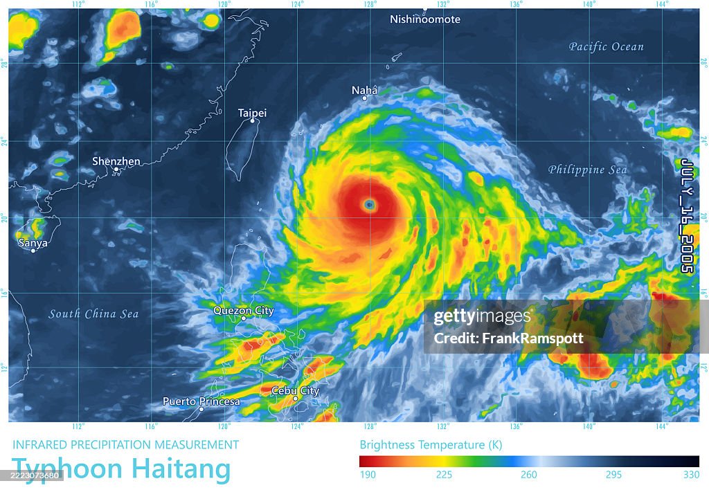 Typhoon Haitang 20050716 Precipitation Map Taiwan