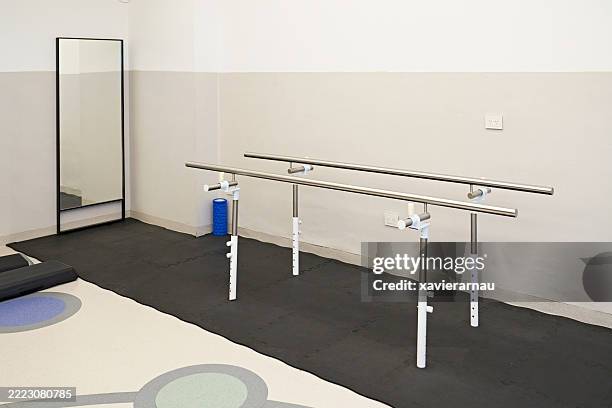 parallel bars at orthopedic clinic - parallel bars stock pictures, royalty-free photos & images