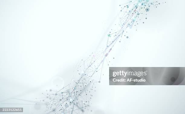 minimal tech network illustration – cloud, ai, and data concept - 3d point cloud stock illustrations