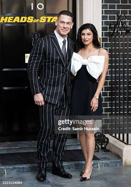 John Cena and Shay Shariatzadeh attend the UK Special Screening for "Heads of State" at BFI Southbank on July 01, 2025 in London, England.