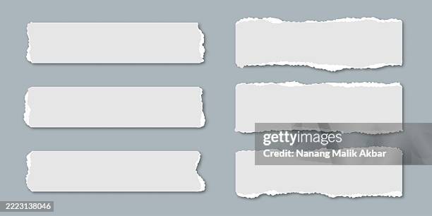 white and gray paper torn set - newspaper texture background stock illustrations