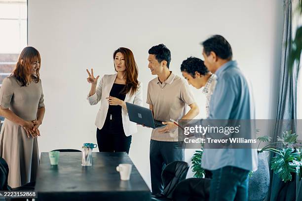 Work Meeting With Sign Language And Diversity High-Res Stock Photo ...