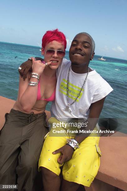 Sisqo with Pink at MTV's Spring Break 2000 in Cancun. 3/2000Photo Frank Micelotta/ImageDirect