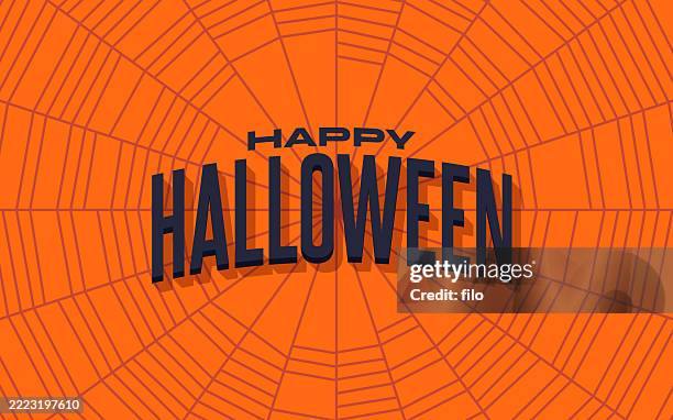 happy halloween spiderweb background - black widow stock illustrations