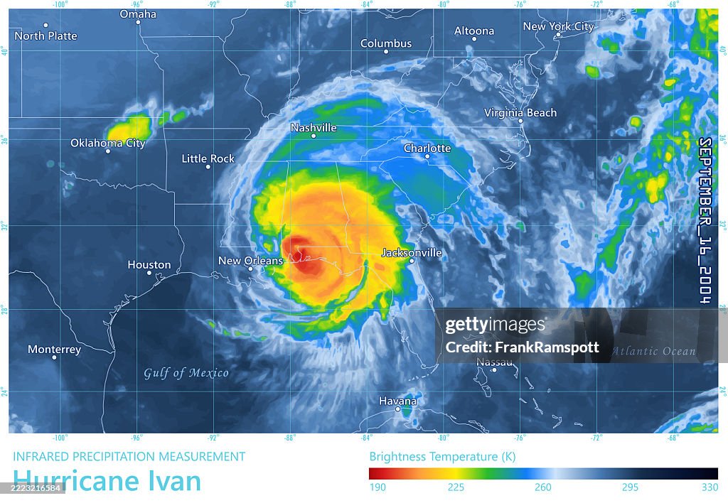 Hurricane Ivan 20040916 Precipitation Map Gulf Of Mexico