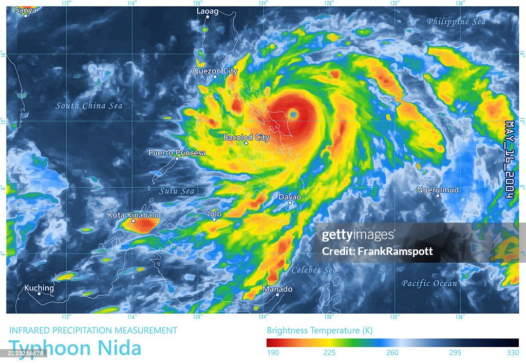 Typhoon Nida 20040516 Precipitation Map Philippines