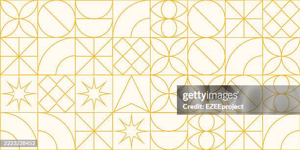 geometric pattern background. abstract seamless pattern. minimalist line geometric design. contemporary abstract tile pattern. - white marble surface stock illustrations