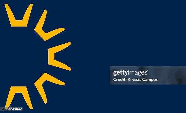 flag of the city of st. george, utah - naranjo district stock pictures, royalty-free photos & images