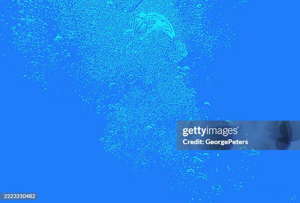 underwater bubbles background - light blue bubble background stock illustrations