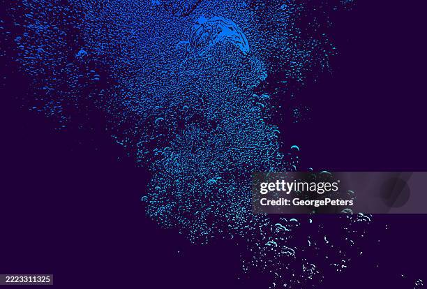 underwater bubbles background - deep sea stock illustrations