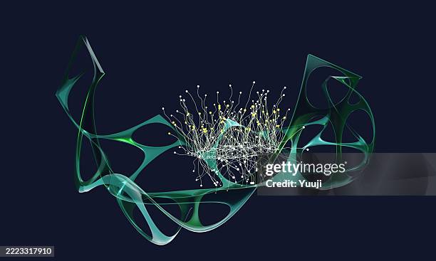 3d glowing virus inside a metallic cell - endosymbiosis stock pictures, royalty-free photos & images