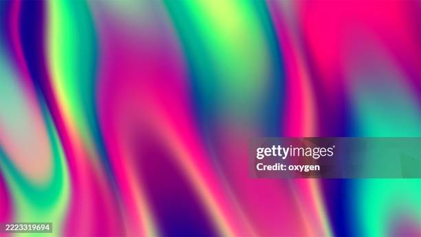 vibrant neon gradient abstract background. colorful neon fluid gradient with vibrant pink, green, and blue hues creating a dynamic abstract texture. - blender explosion stock pictures, royalty-free photos & images